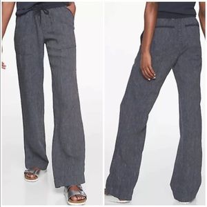 Athleta Bali Linen Pant -Navy Blue